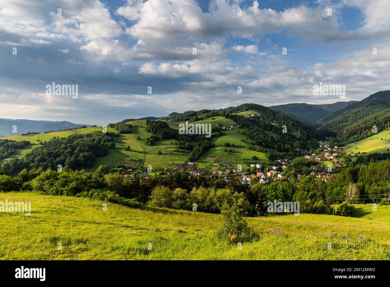 Europe, Poland, Lesser Poland, View point in Rytro Stock Photo