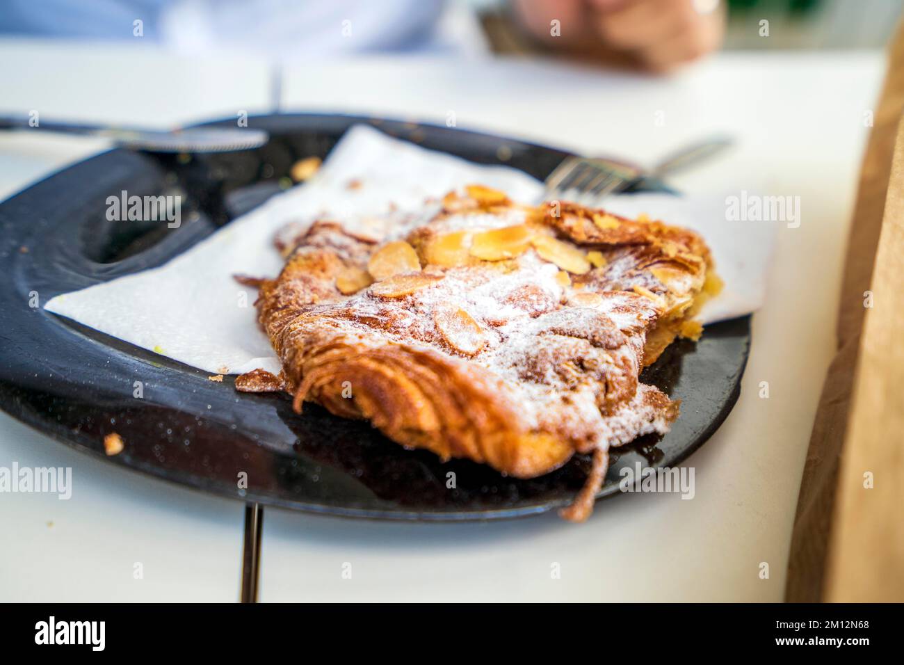 A sweet tasty pastry with almonds from Canary Islands, Spain, Europe Stock Photo