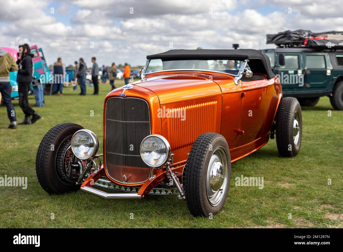 1932 Ford Model 18 Hot rod ‘904 YUU’ on display at the October Scramble held at the Bicester Heritage Centre on the 9th October 2022. Stock Photo