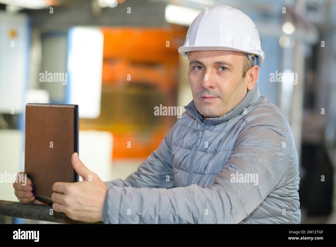 engineer construction working desk with laptop computer Stock Photo Alamy