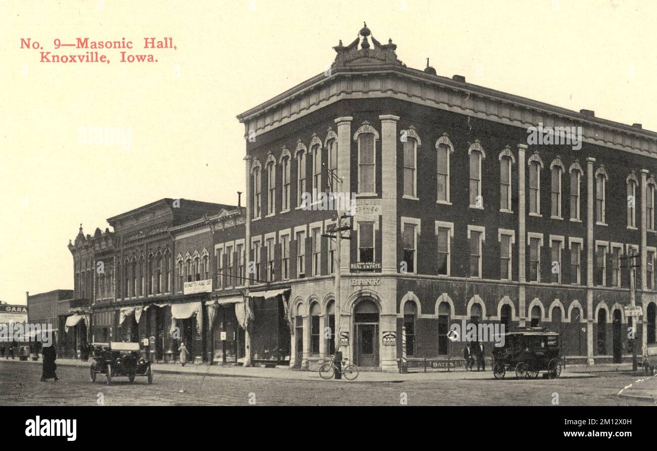 Masonic Hall, Knoxville, Iowa Stock Photo Alamy
