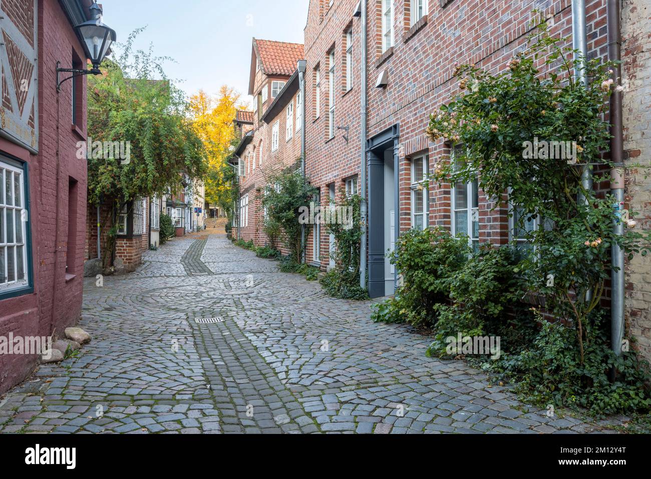 View of the street Auf dem Meere in the historic old town of Lüneburg Stock Photo