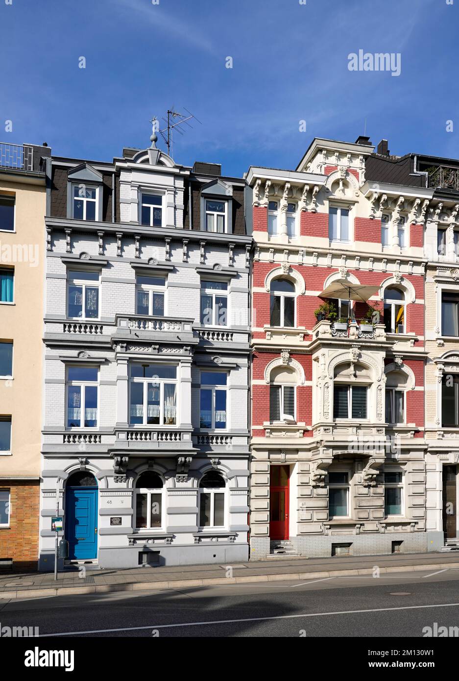 Germany, North Rhine-Westphalia, Aachen, town houses, burgher houses, Wilhelminian style, classicism Stock Photo