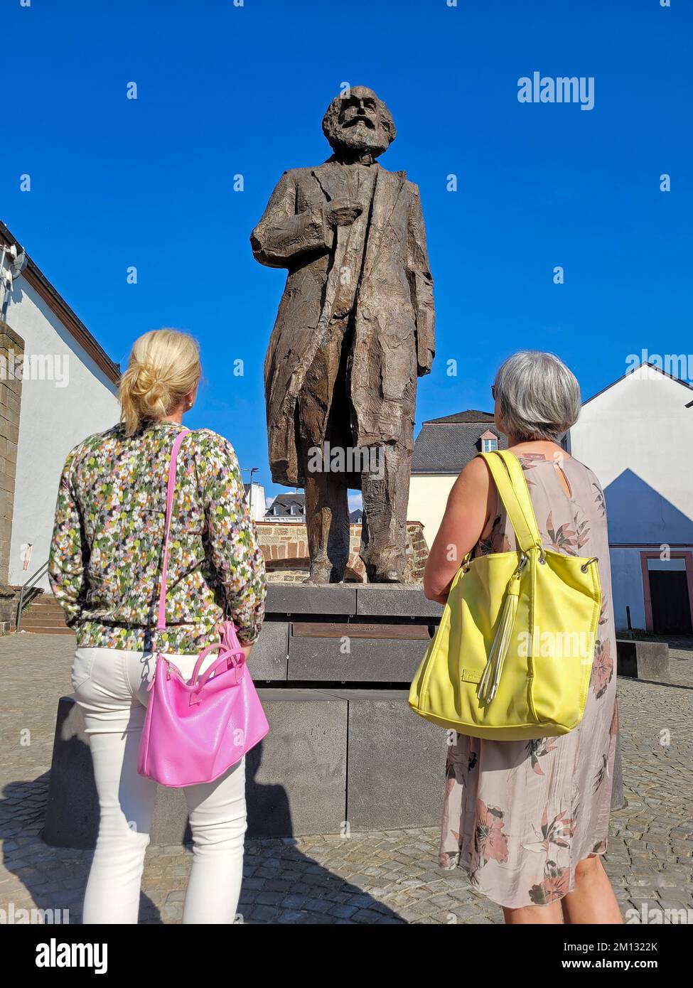 Karl Marx Statue, Trier, Moselle Valley, Rhineland-Palatinate, Germany Stock Photo