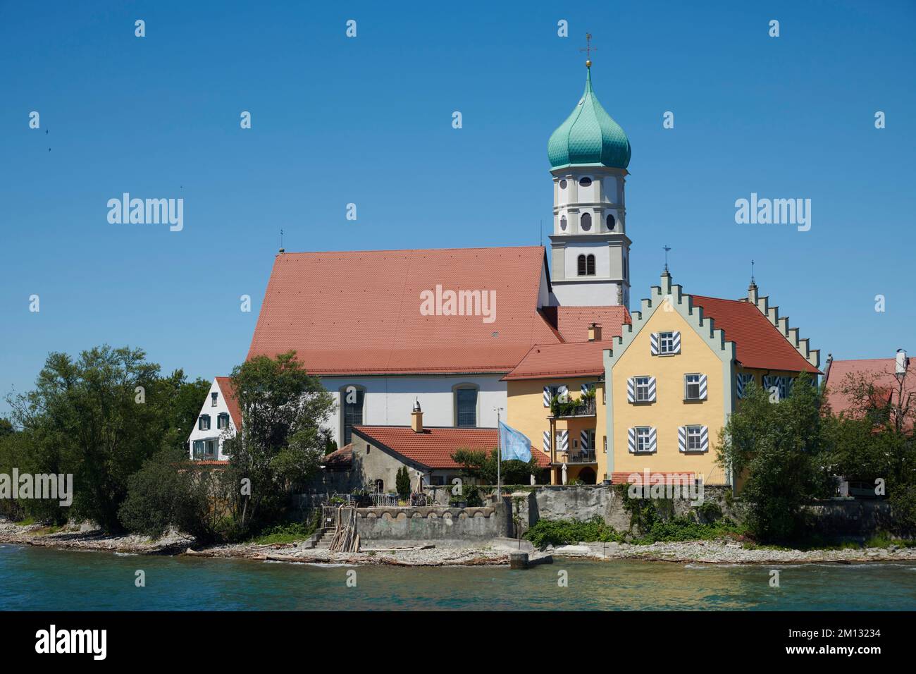 Lake Constance, Wasserburg, church Stock Photo