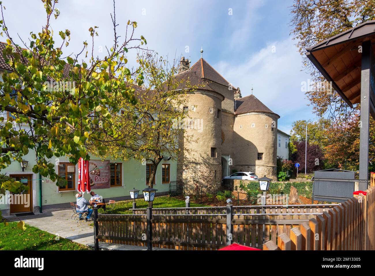 Traismauer, city gate Römertor in Donau, Lower Austria, Austria Stock Photo