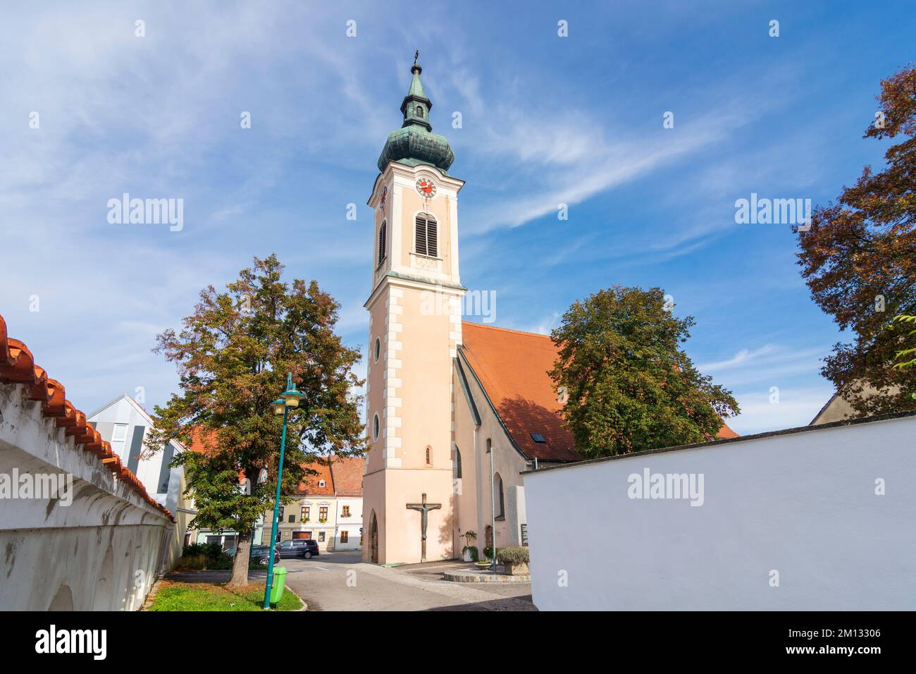 Traismauer, church Traismauer in Donau, Lower Austria, Austria Stock Photo