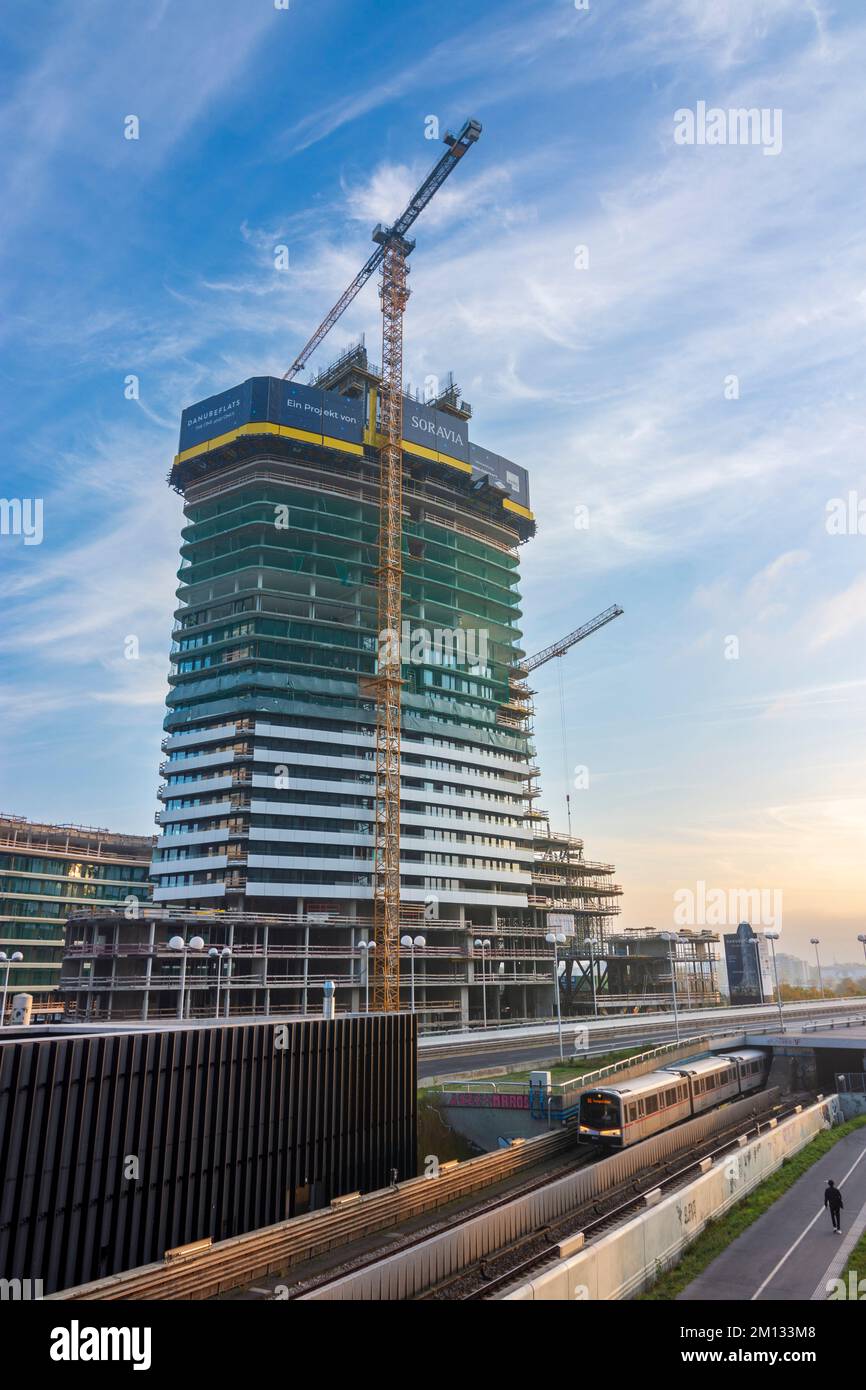 Vienna, construction site of project Danube Flats, subway line U1 in 22