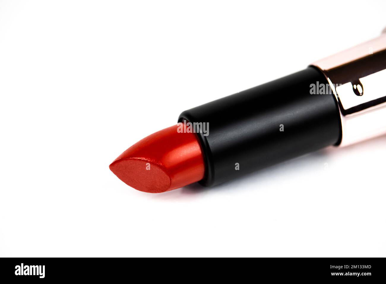 Red lipstick on a white background Stock Photo