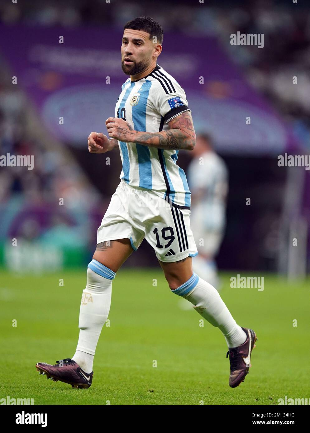 Argentina's Nicolas Otamendi during the FIFA World Cup Quarter-Final match at the Lusail Stadium in Lusail, Qatar. Picture date: Friday December 9, 2022. Stock Photo