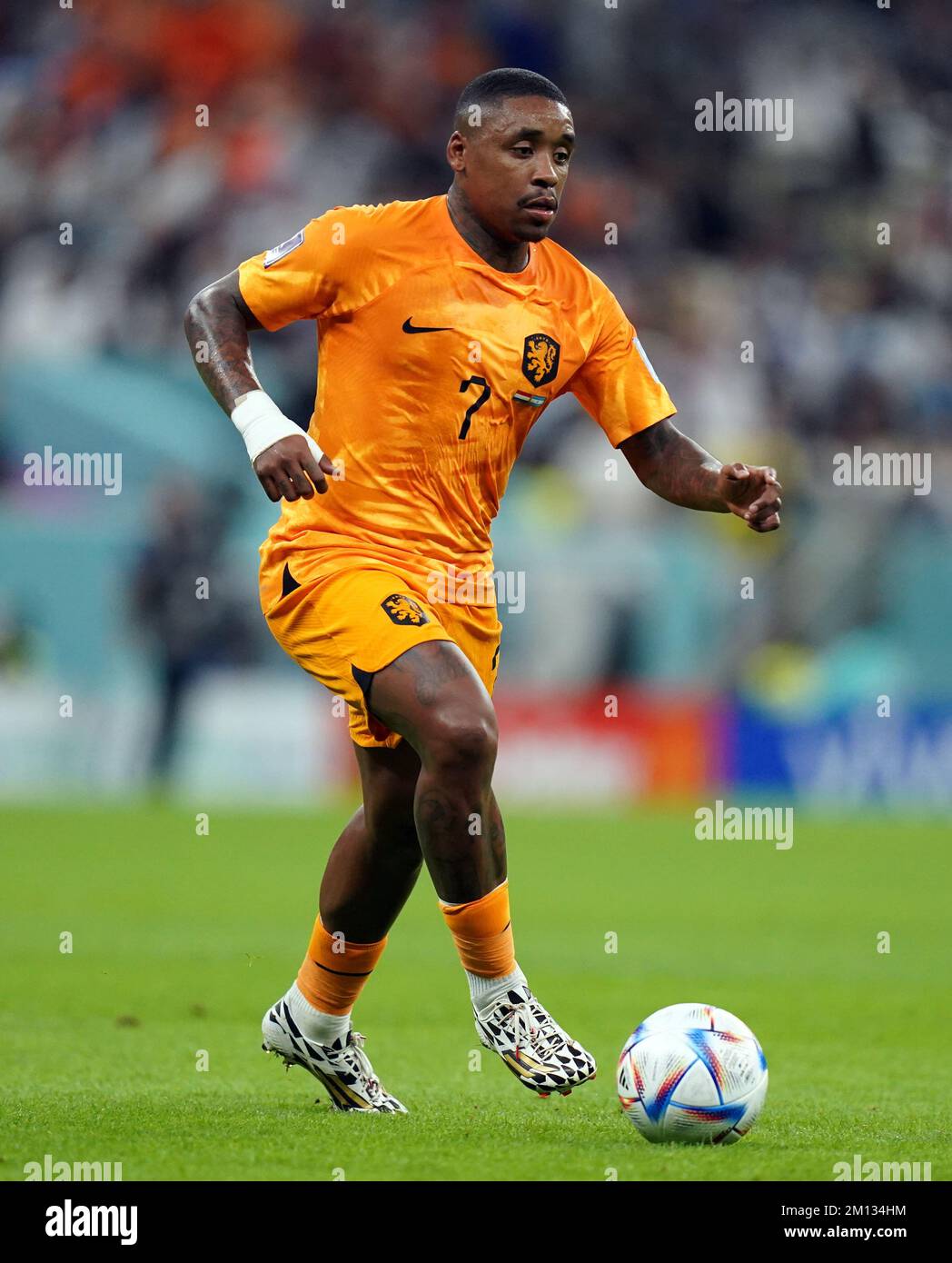 Netherlands Steven Bergwijn during the FIFA World Cup Quarter-Final match at the Lusail Stadium in Lusail, Qatar