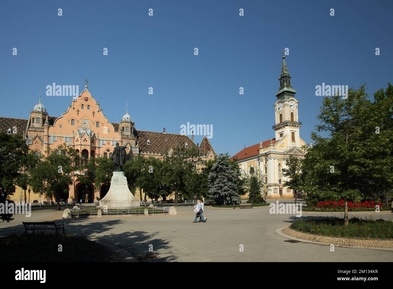 Town Hall and Baroque Great Church, Nagytemplom, Kossuth tér, Kecskemet