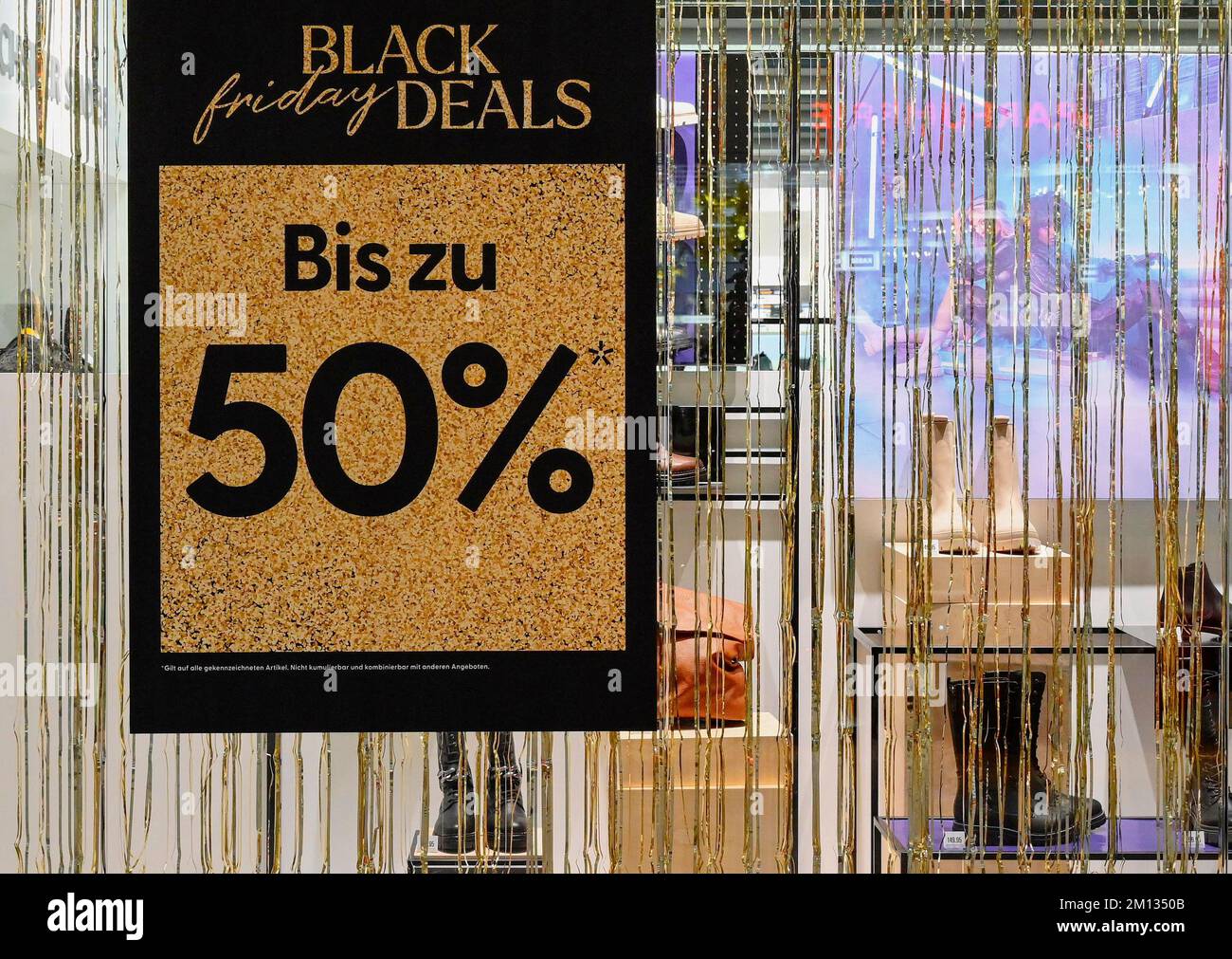 Shop Window Lettering Black Friday Stock Photo