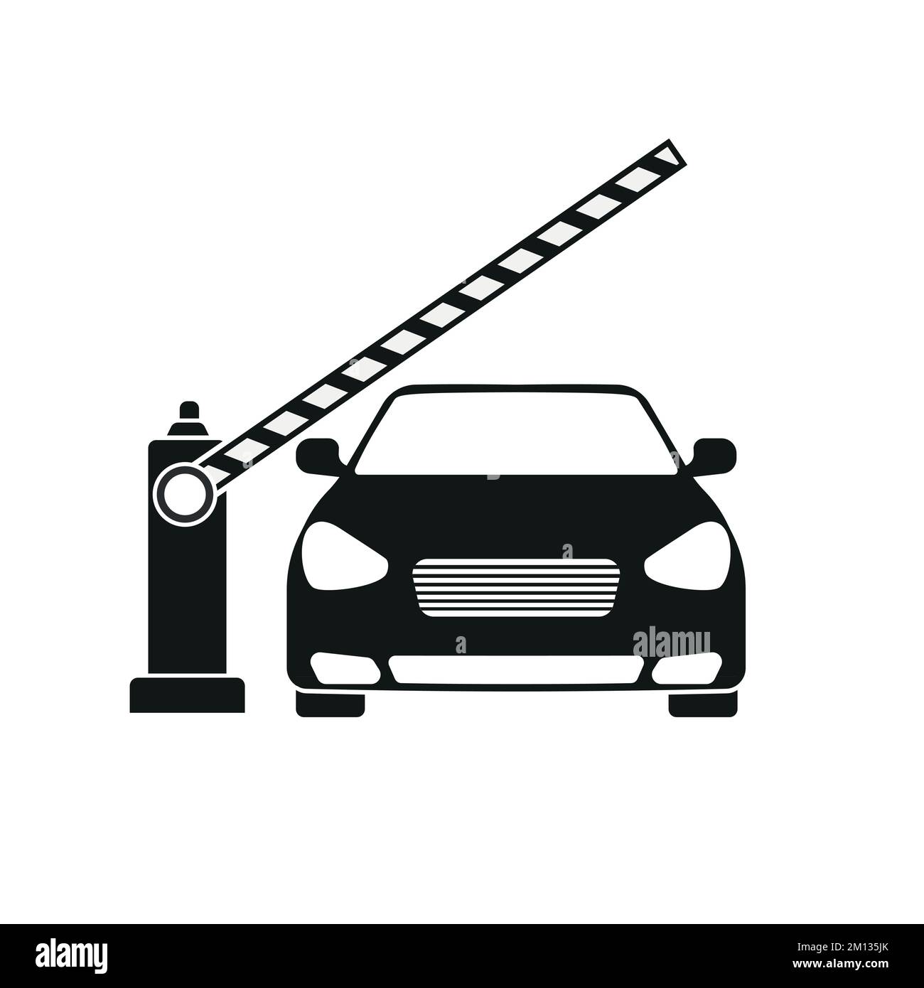 Car and parking security barrier gate vector icon eps 10 Stock Vector