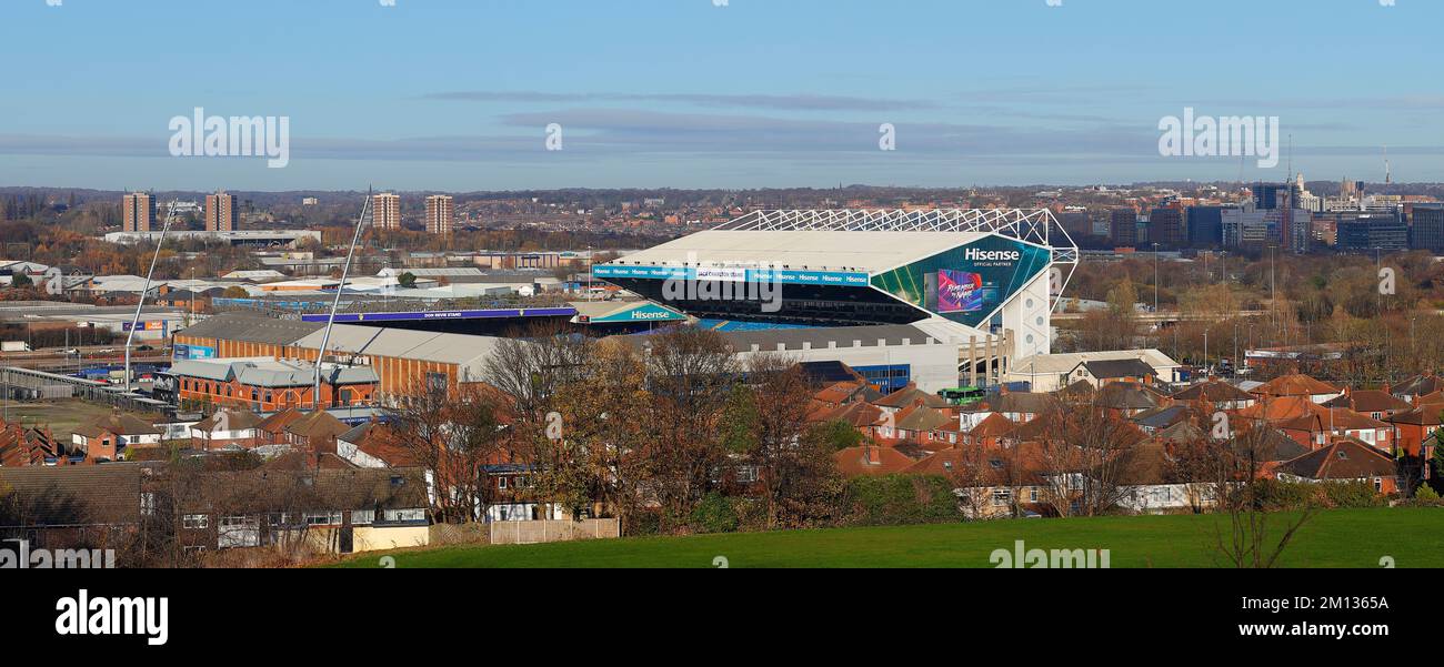 Elland Road stadium , the home of Leeds United Football AFC Stock Photo