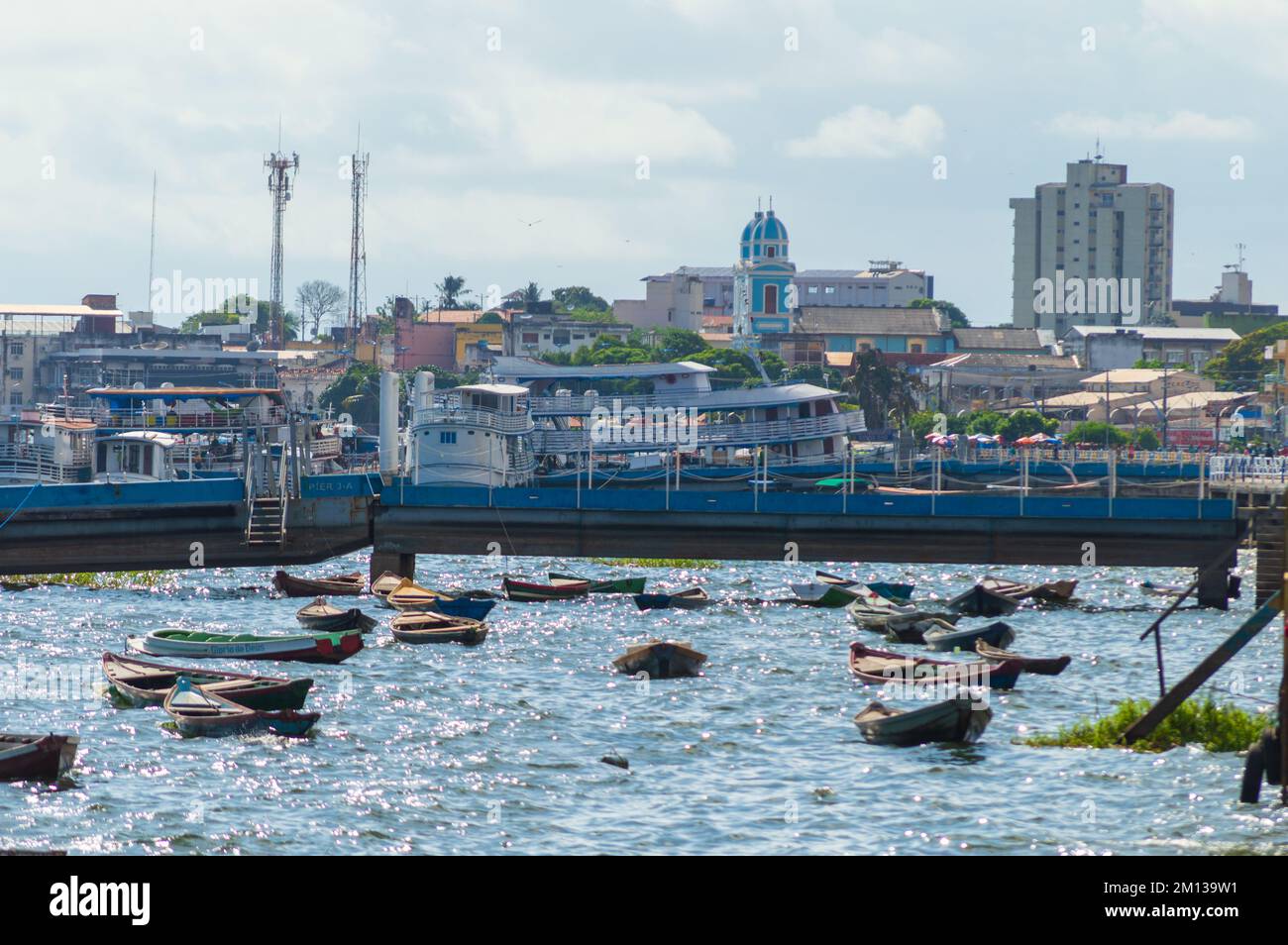 Landscape view of the waterfront of the city of Santarèm in the state ...