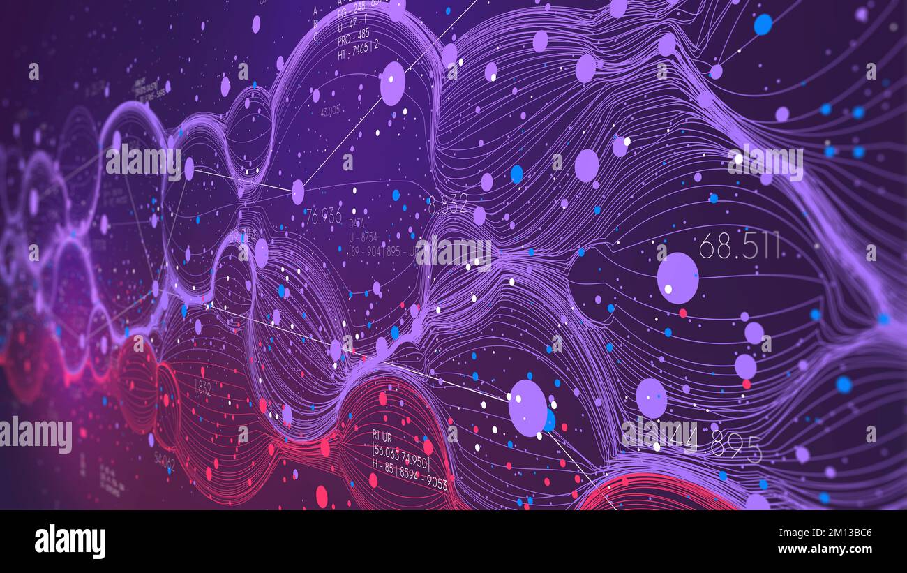 Futuristic database processing and storage method, digital visualization of big data flow