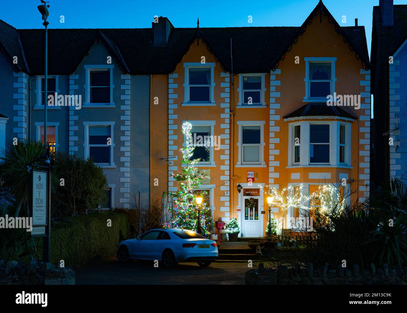 Min Y Don Guest House, The Prommenade, Llanfairfechan, North Wales. Image taken in December 2019. Stock Photo