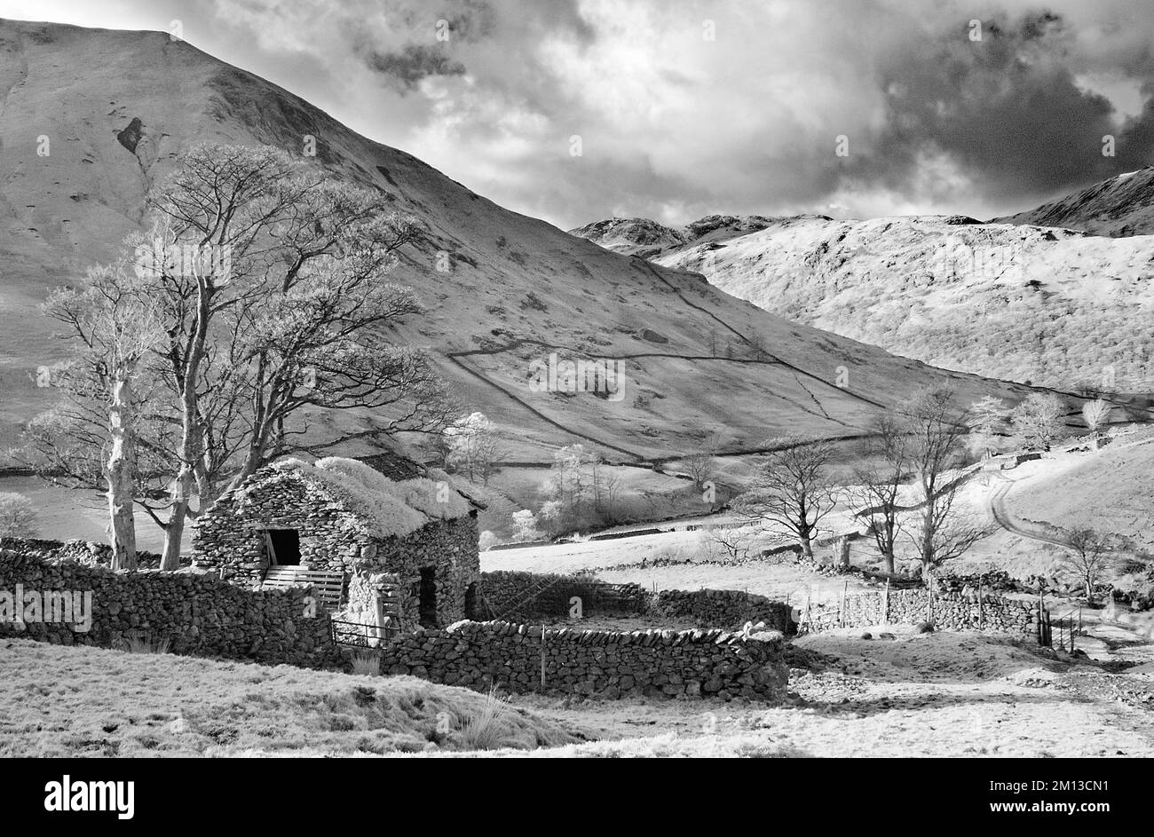 Hartsop, Lake District Cumbria  UK Winter Stock Photo