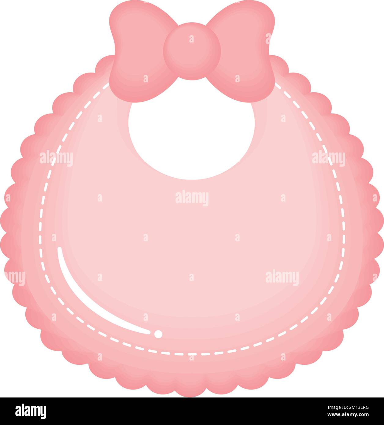 Pink and Gray Bib For Babies