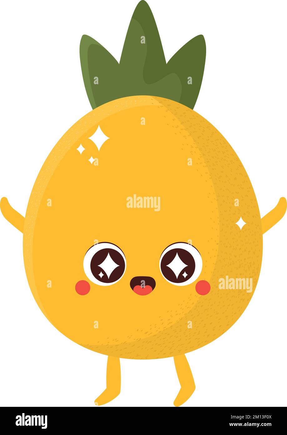 kawaii pineapple illustration Stock Vector Image & Art - Alamy