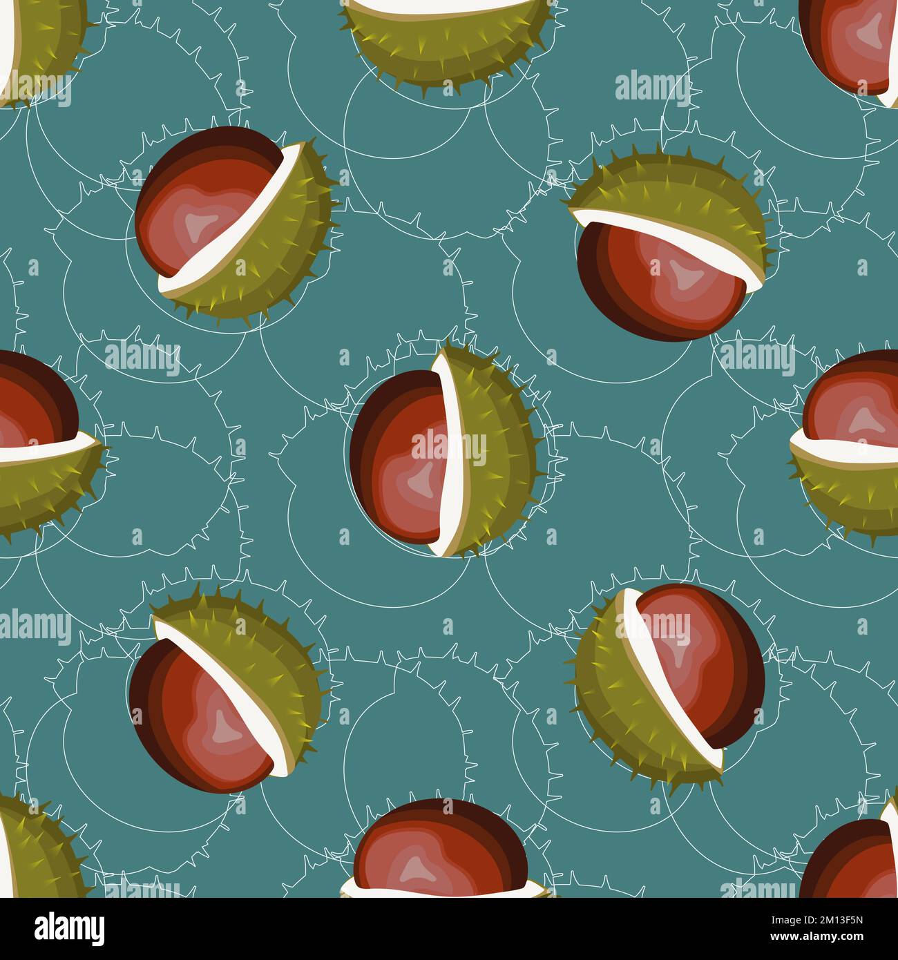Seamless pattern with chestnuts. chestnut nuts. Stock Vector