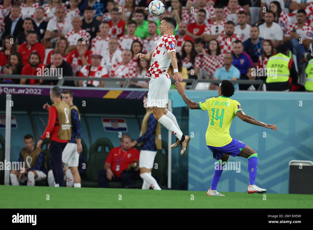 Doha, Qatar. 09th Dec, 2022. Ivan Perišić Croatia player during a match against Brazil valid for the quarterfinals of the FIFA World Cup in Qatar at Education City Stadium in Doha, Qatar. December 9, 2022 Photo:William Volcov Credit: Brazil Photo Press/Alamy Live News Stock Photo