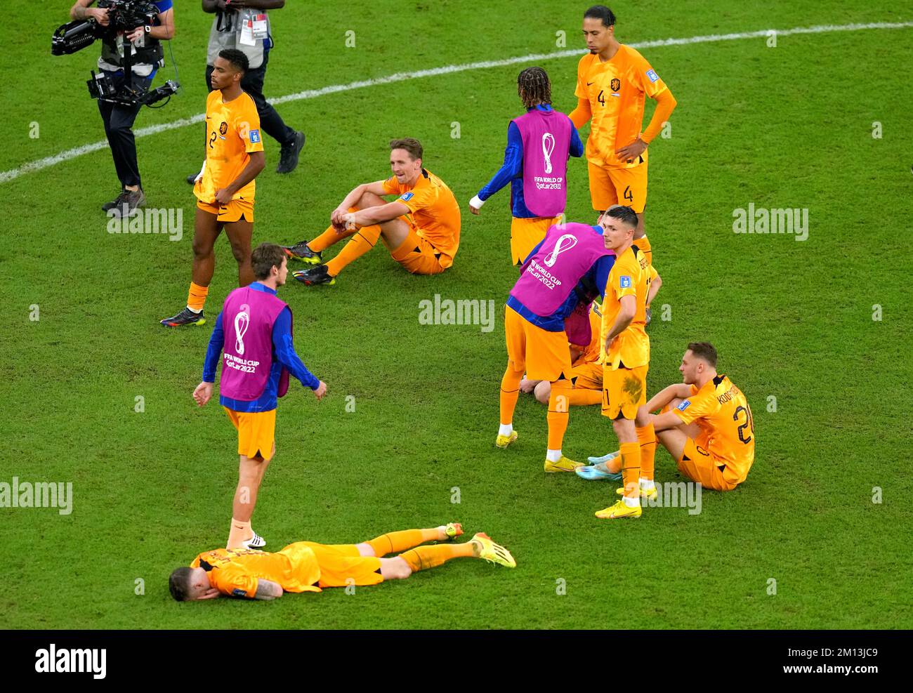 Netherlands Players Appear Dejected After Losing The Penalty Shoot Out