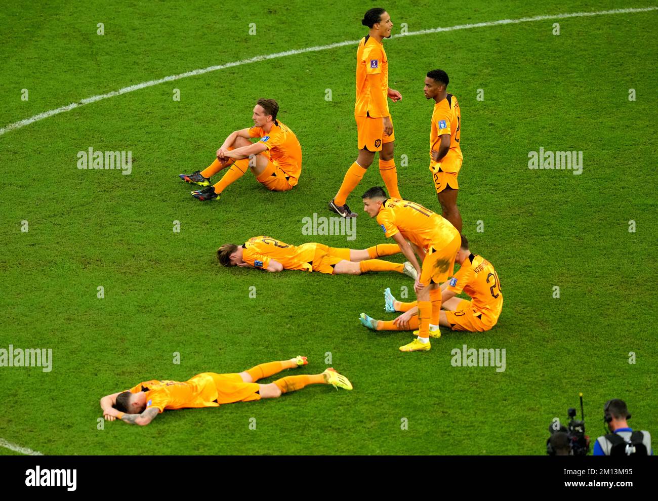 Netherlands Players Appear Dejected After Losing The Penalty Shoot Out