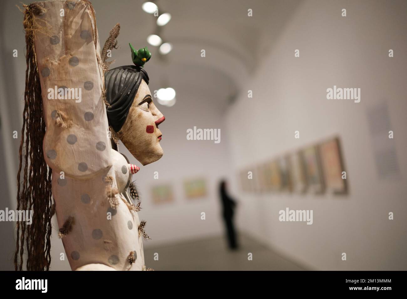 A sculpture titled "Girlfriend" seen during the opening of the