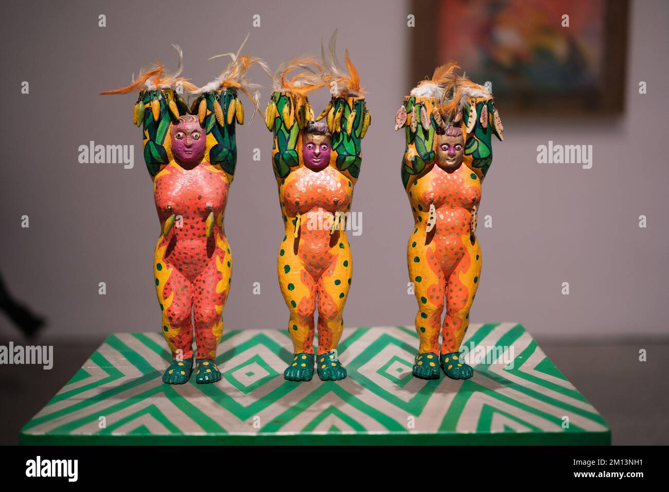 Madrid, Spain. 09th Dec, 2022. A sculpture titled "the banana trees