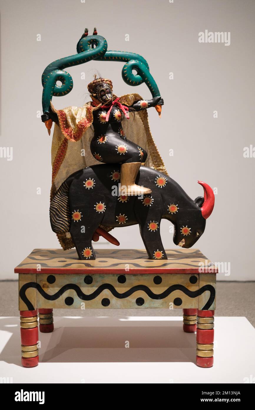 Madrid, Spain. 09th Dec, 2022. A sculpture titled "the winner" seen