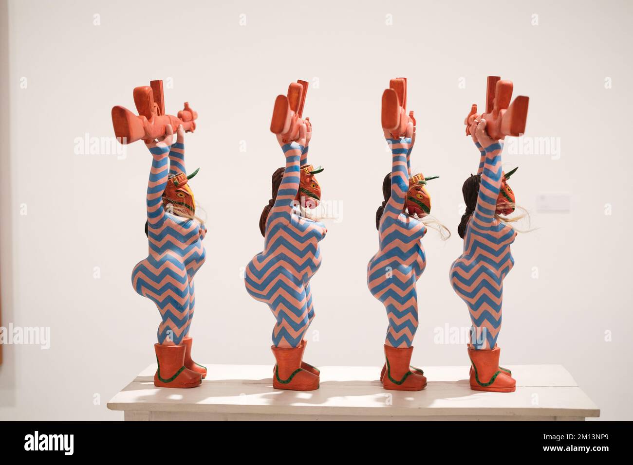 Madrid, Spain. 09th Dec, 2022. A sculpture titled "the guerrillas" seen