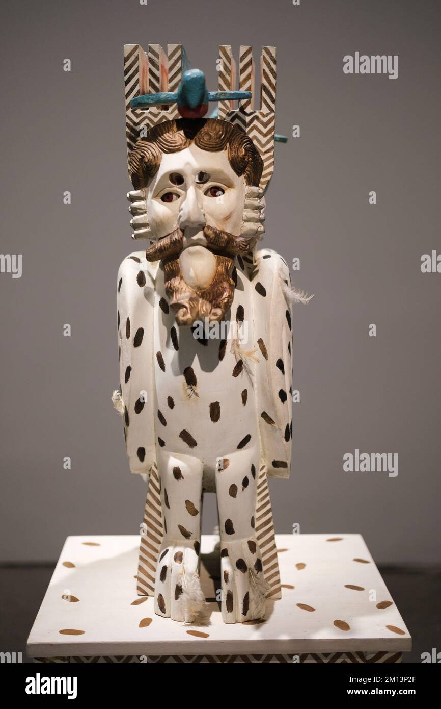 Madrid, Spain. 9th Dec, 2022. A sculpture titled ''bird man'' seen