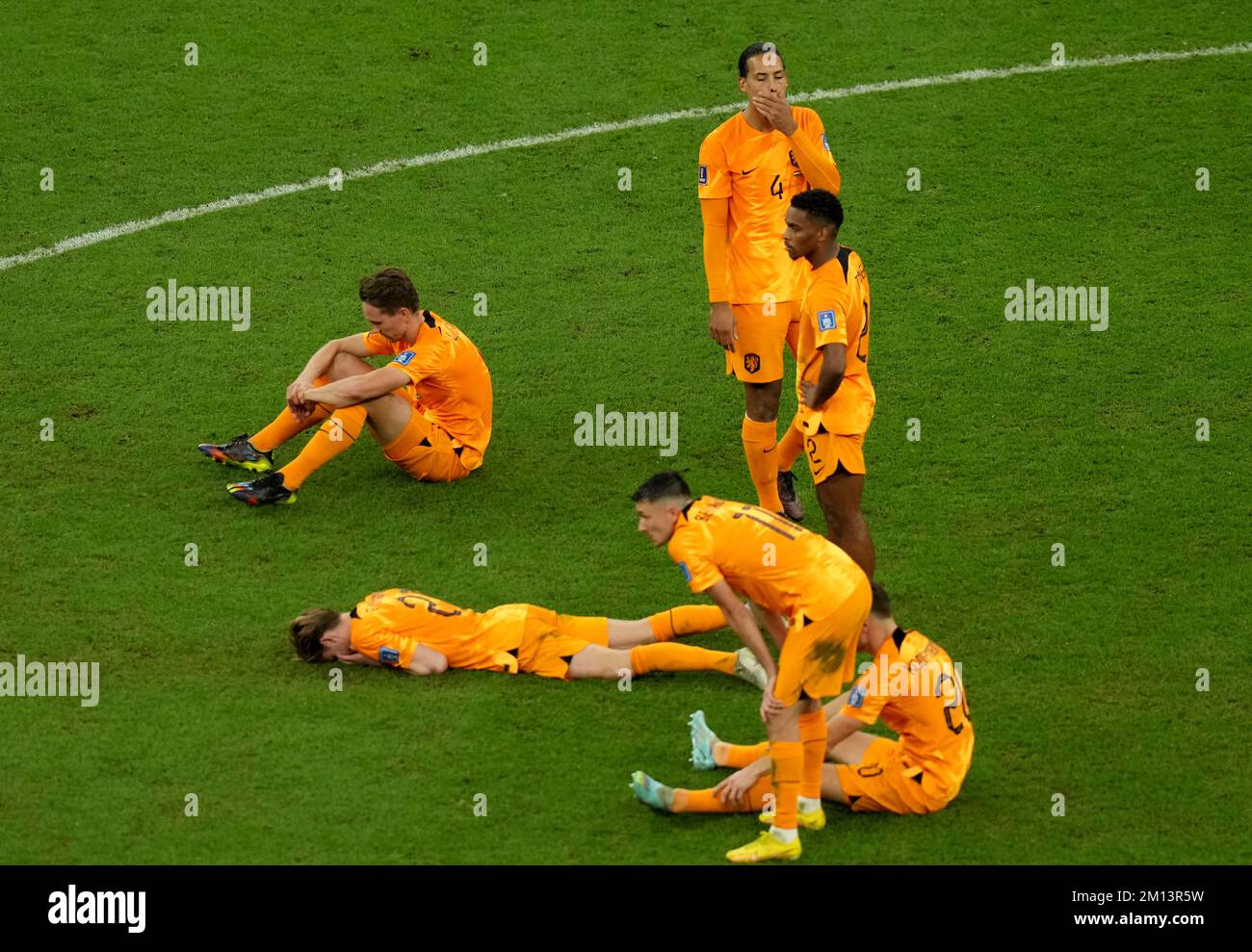 Netherlands Players Appear Dejected After Losing The Penalty Shoot Out