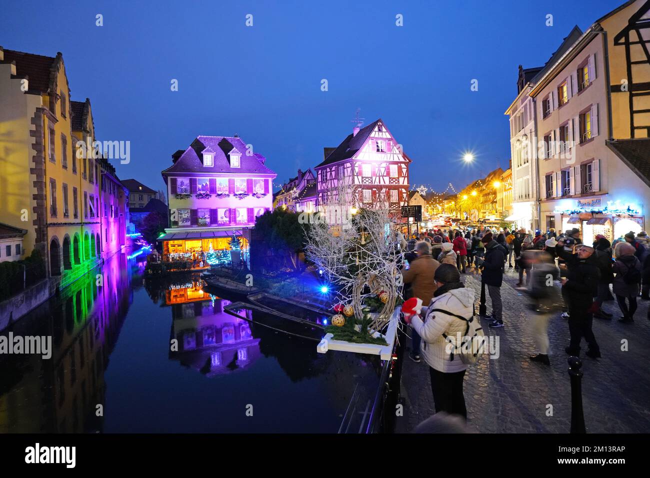 Traditional old halftimbered houses in the historic city of Colmar