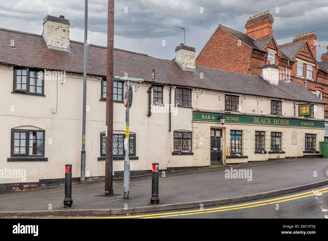 Closed down The Black Horse pub in Redditch, Worcestershire, England