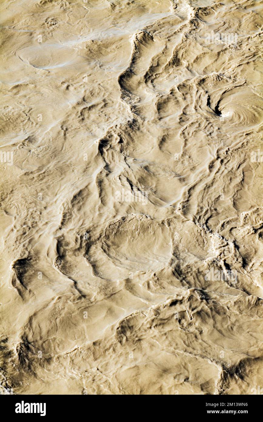 Close-up of muddy & braided Donjek River; Alaska Highway; Yukon Territory; Canada Stock Photo