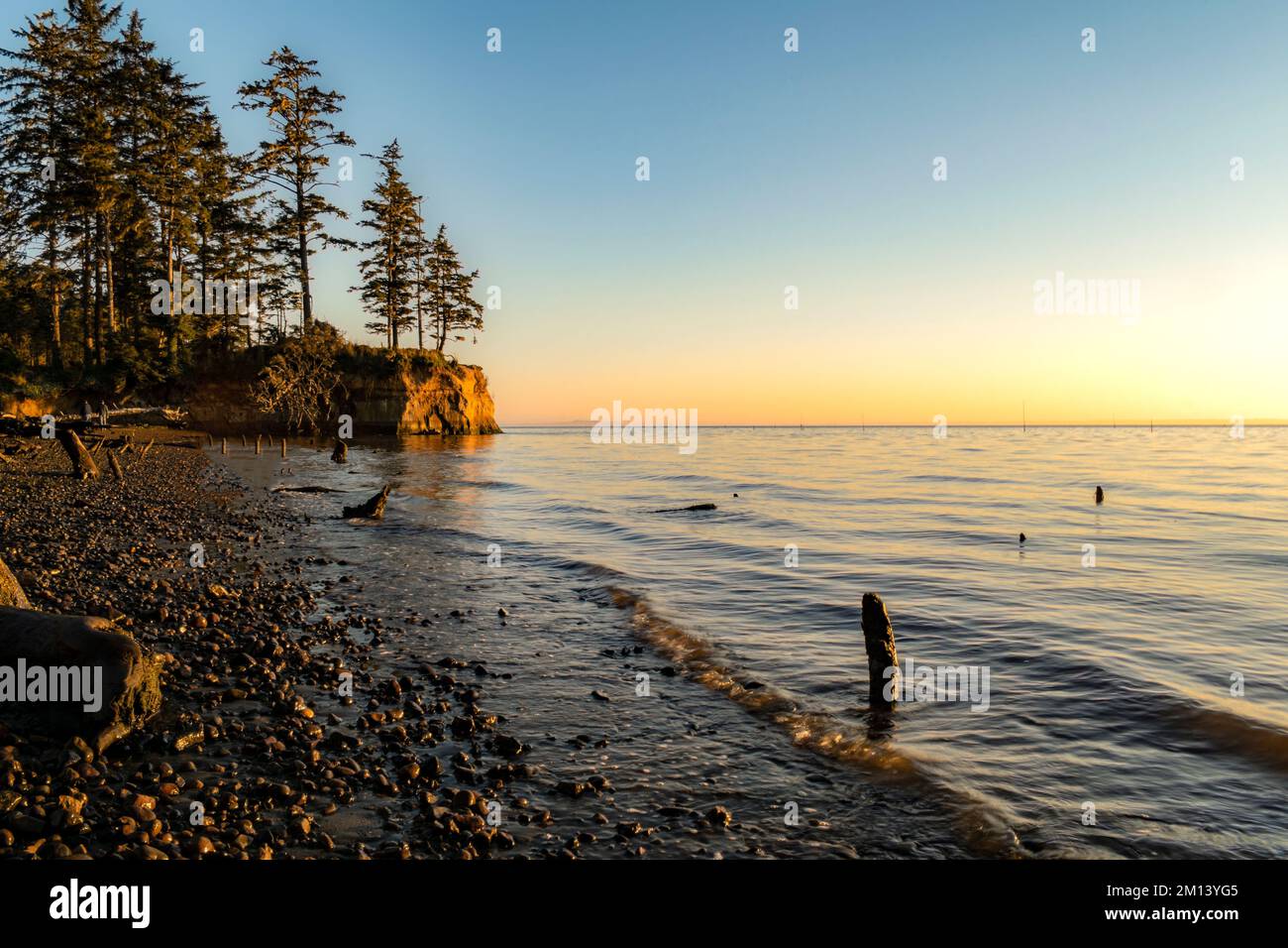 Evening in cove in the Pacific Ocean Stock Photo
