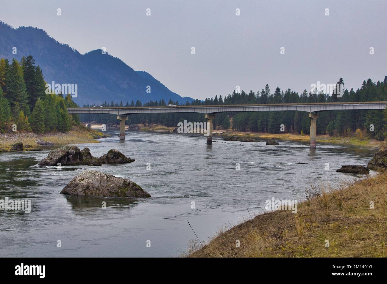 Clark Fork River at Thompson Falls State Park Stock Photo Alamy