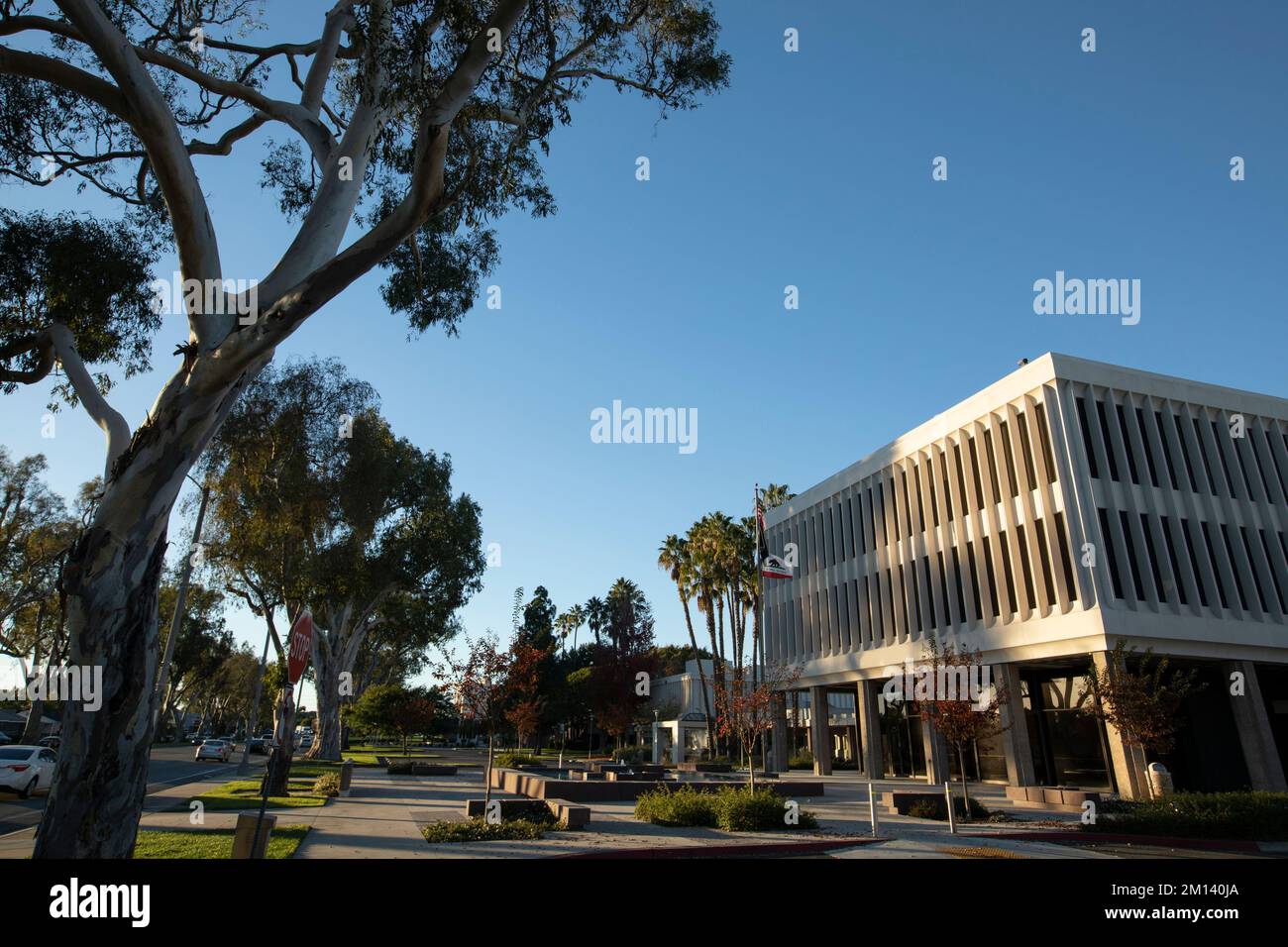 Afternoon view of the downtown skyline of Torrance, California, USA