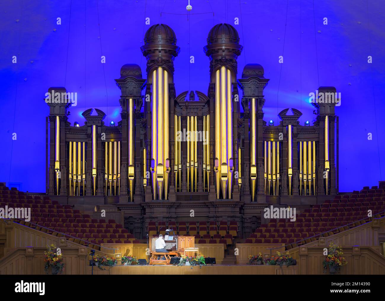 Salt Lake City Tabernacle organ rehearsal in Temple Square in downtown Salt Lake City, Utah Stock Photo