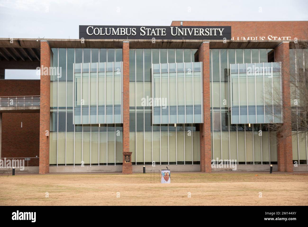 Columbus is the second largest city in Georgia, USA and has a long history. It sits on the shores of the Chattahoochee River. Stock Photo