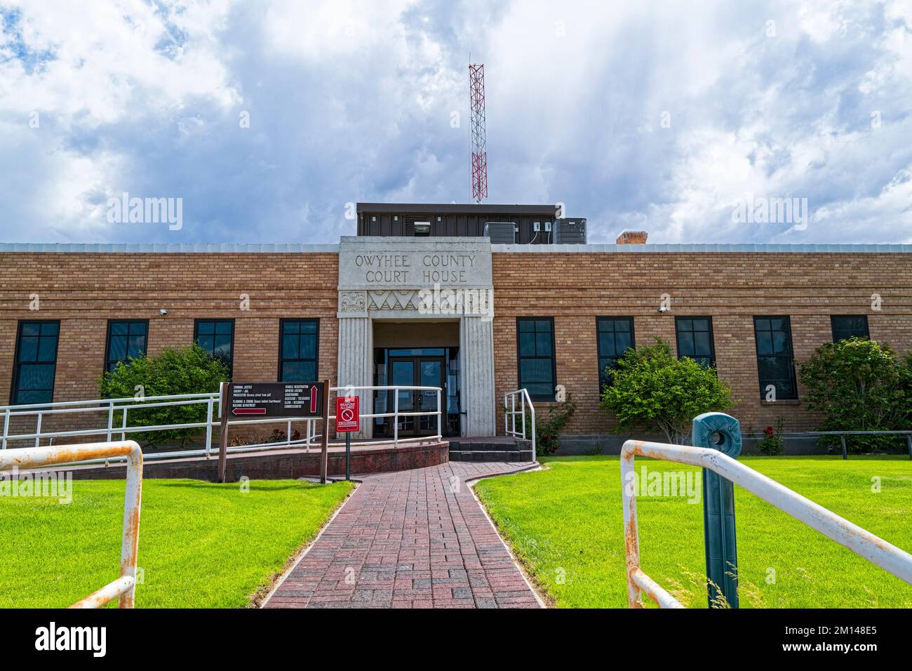 The front of the Owyhee County Courthouse in Murphy, Idaho, USA Stock