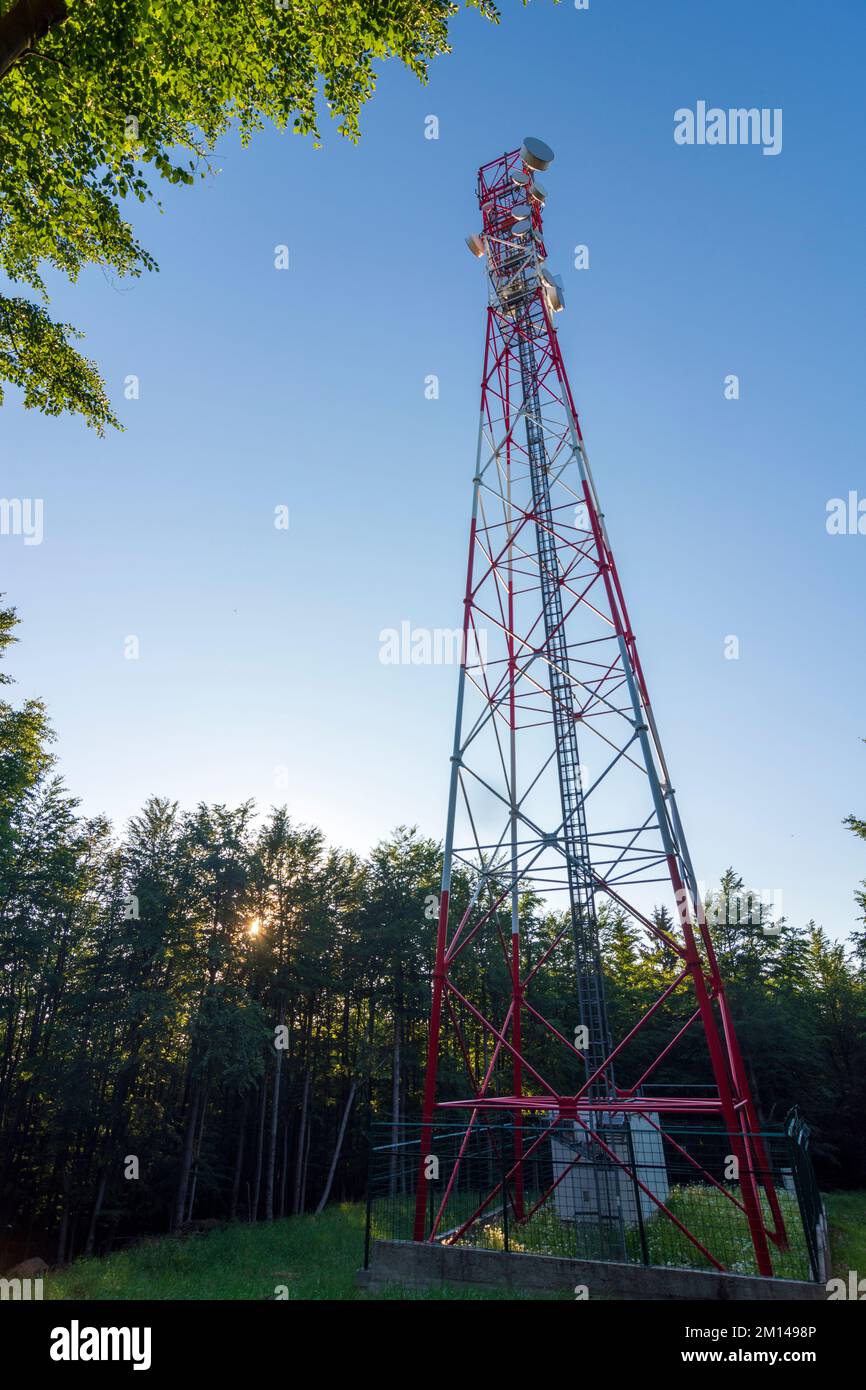 Vtacnik Mountains (Vogelgebirge): radio tower in , , Slovakia Stock Photo