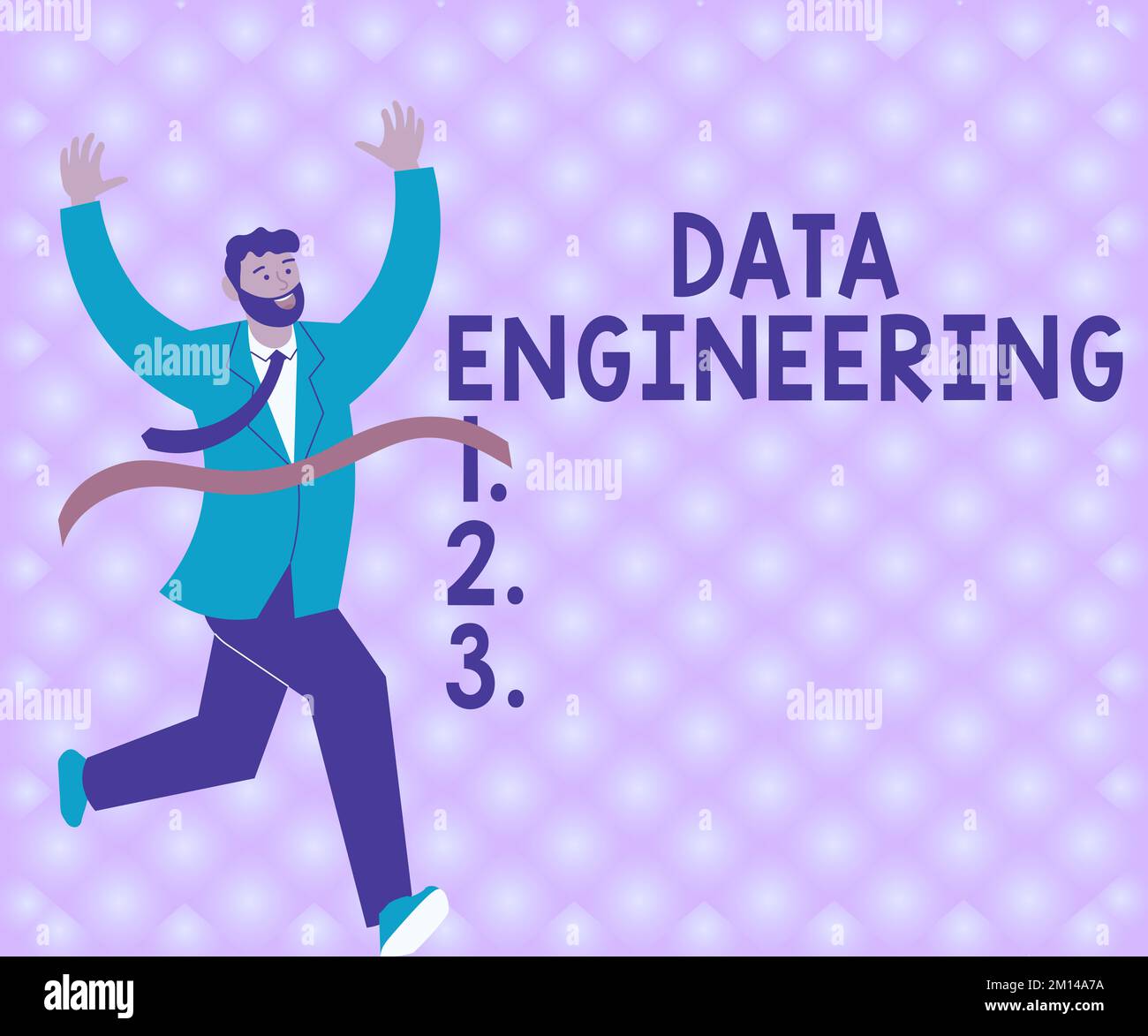 Data Engineer Writing Conceptual caption Data Engineering. Word Written on data science that ...