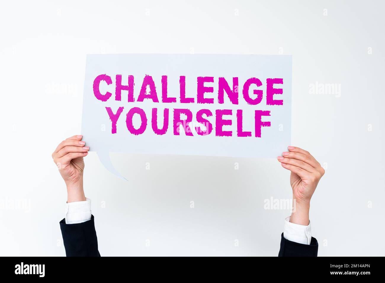 Conceptual caption Challenge Yourself. Concept meaning Setting Higher