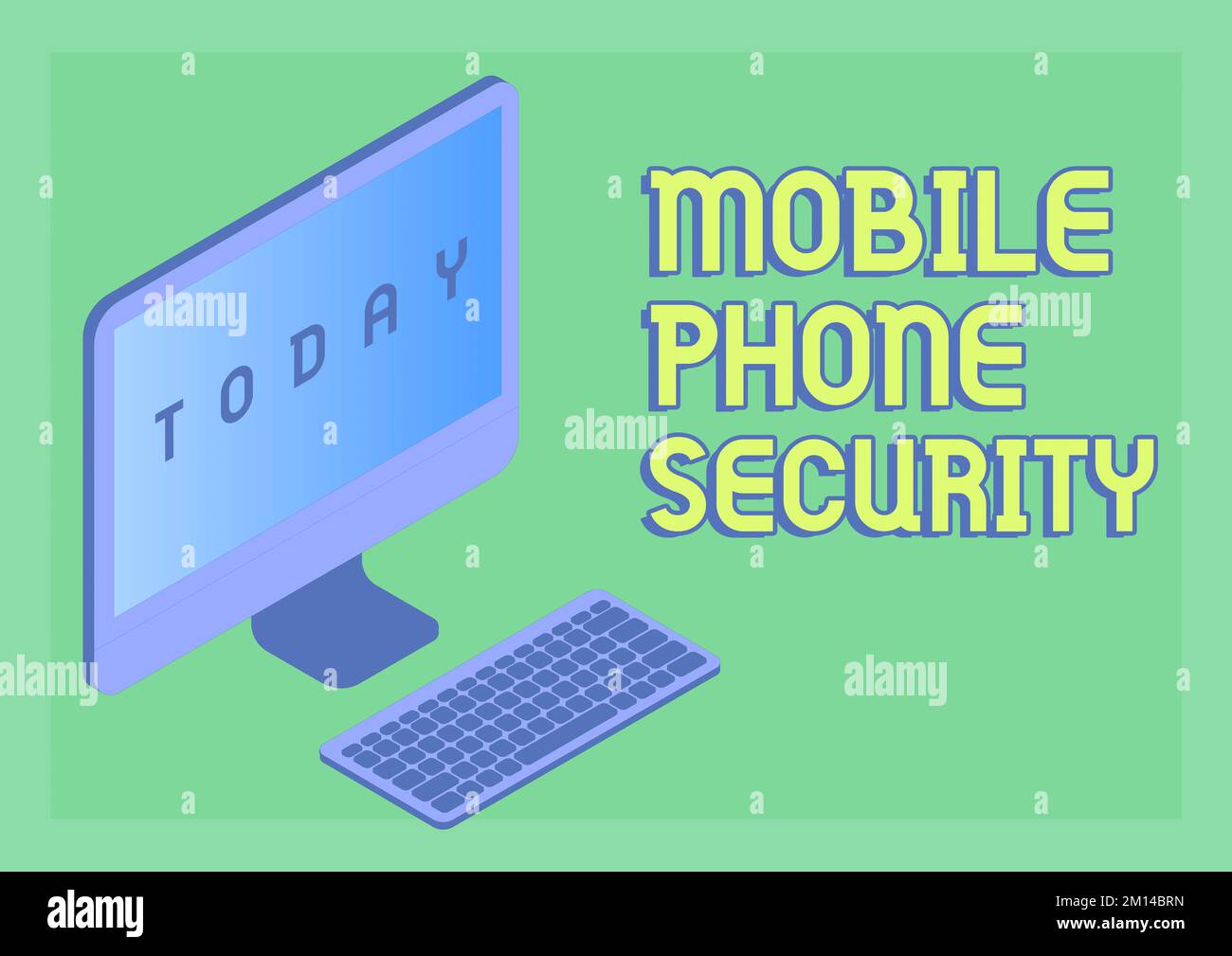 Writing displaying text Mobile Phone Security. Concept meaning secure data on mobile devices Wireless security Stock Photo