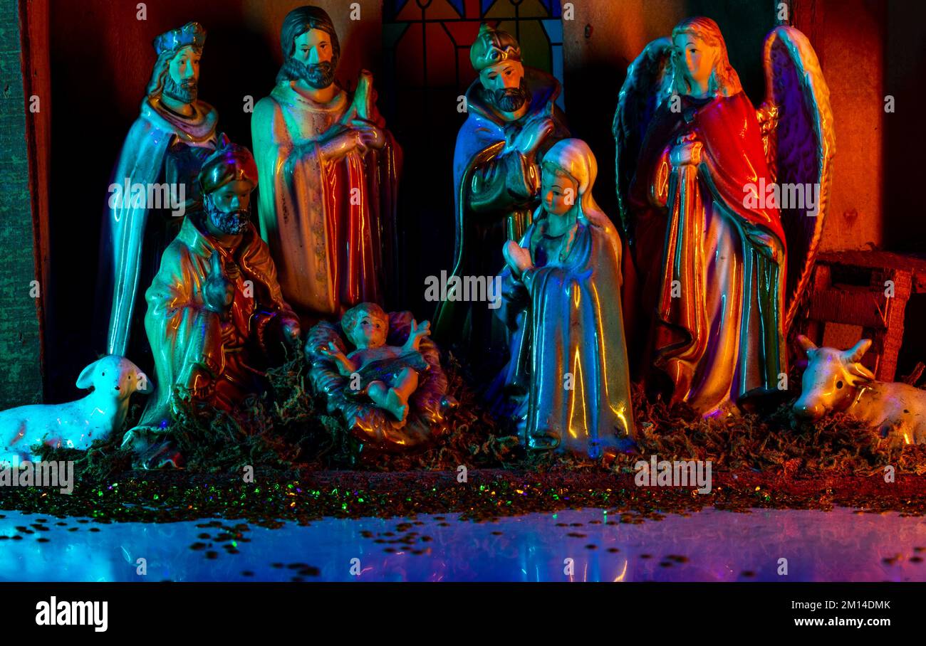 Birth of Jesus in Bethlehem. Biblical scene. Bethlehem Stock Photo Alamy