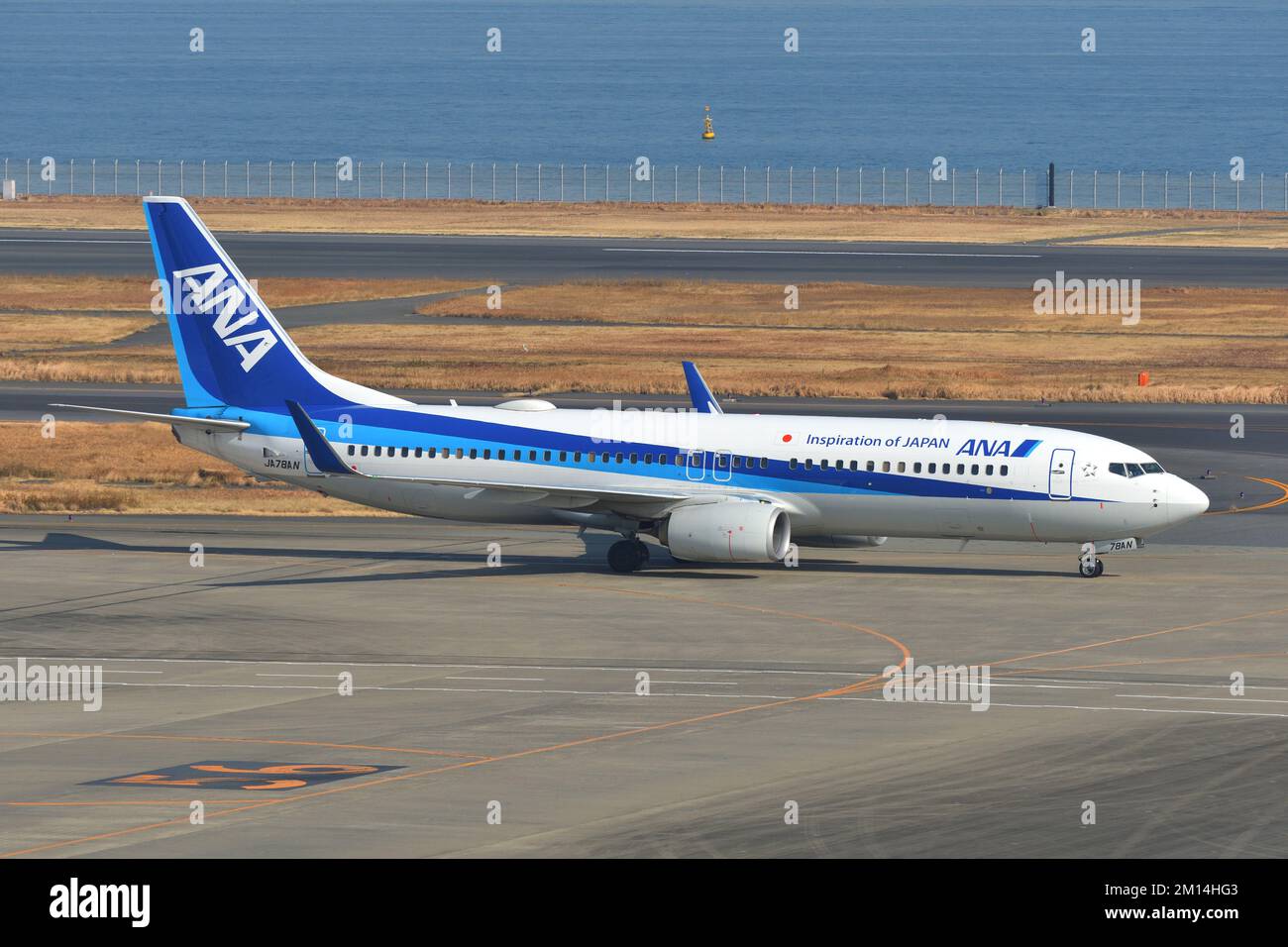 Tokyo, Japan - January 12, 2020: ANA Wings Boeing B737-800 (JA73AN) passenger plane. Stock Photo